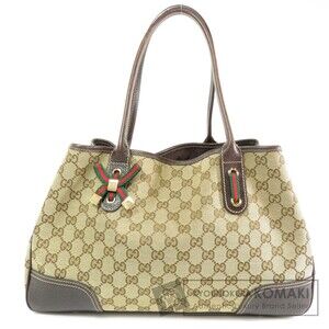 Gucci GG Canvas Princy Tote Bag beige brown web